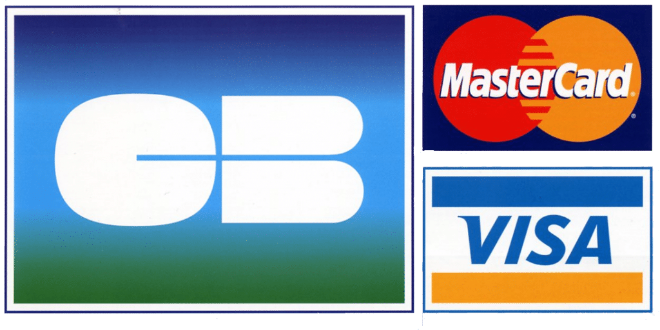 Logo des CB et différents moyens de paiements
