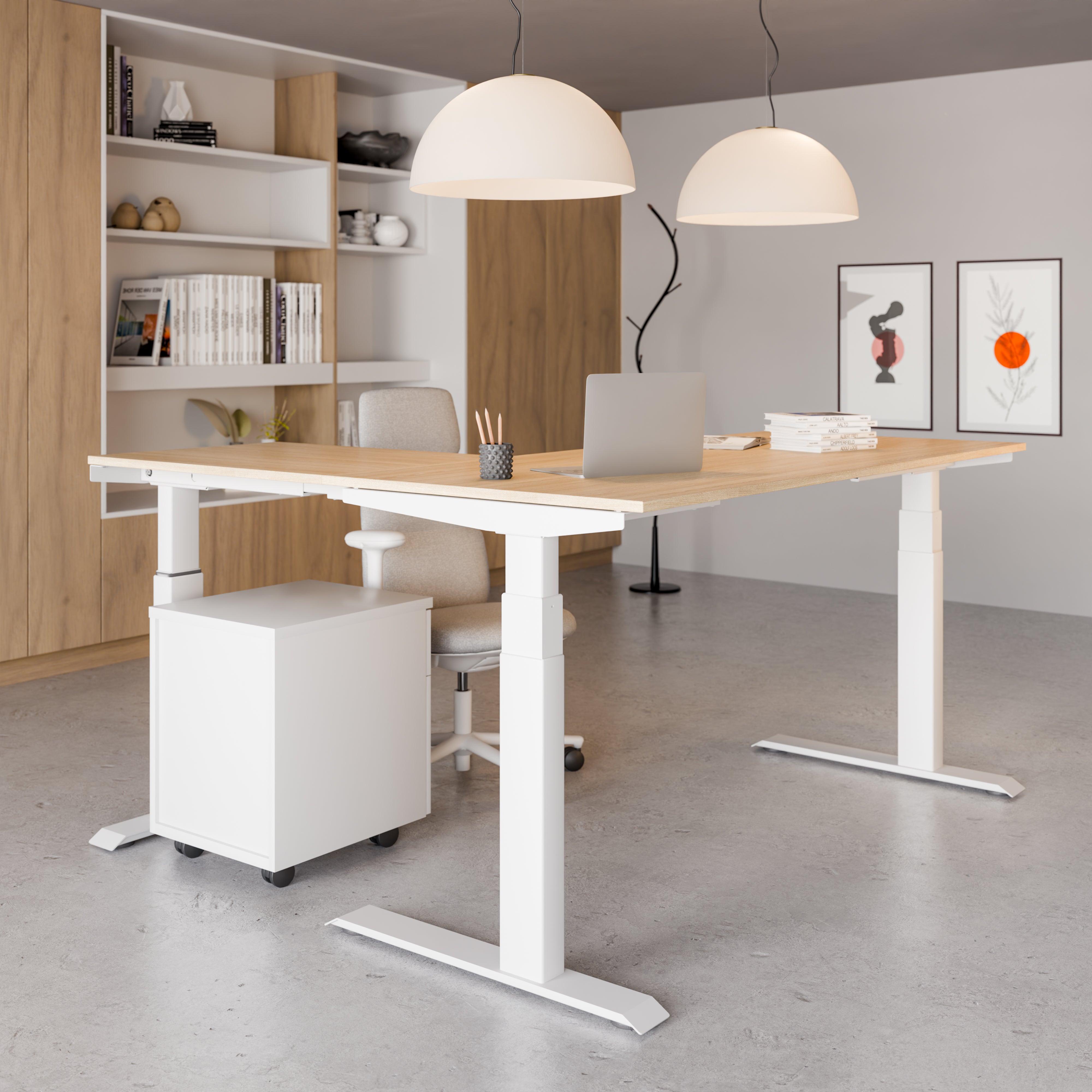 Bureau d'Angle 90 FLEX - Electrique Assis-debout