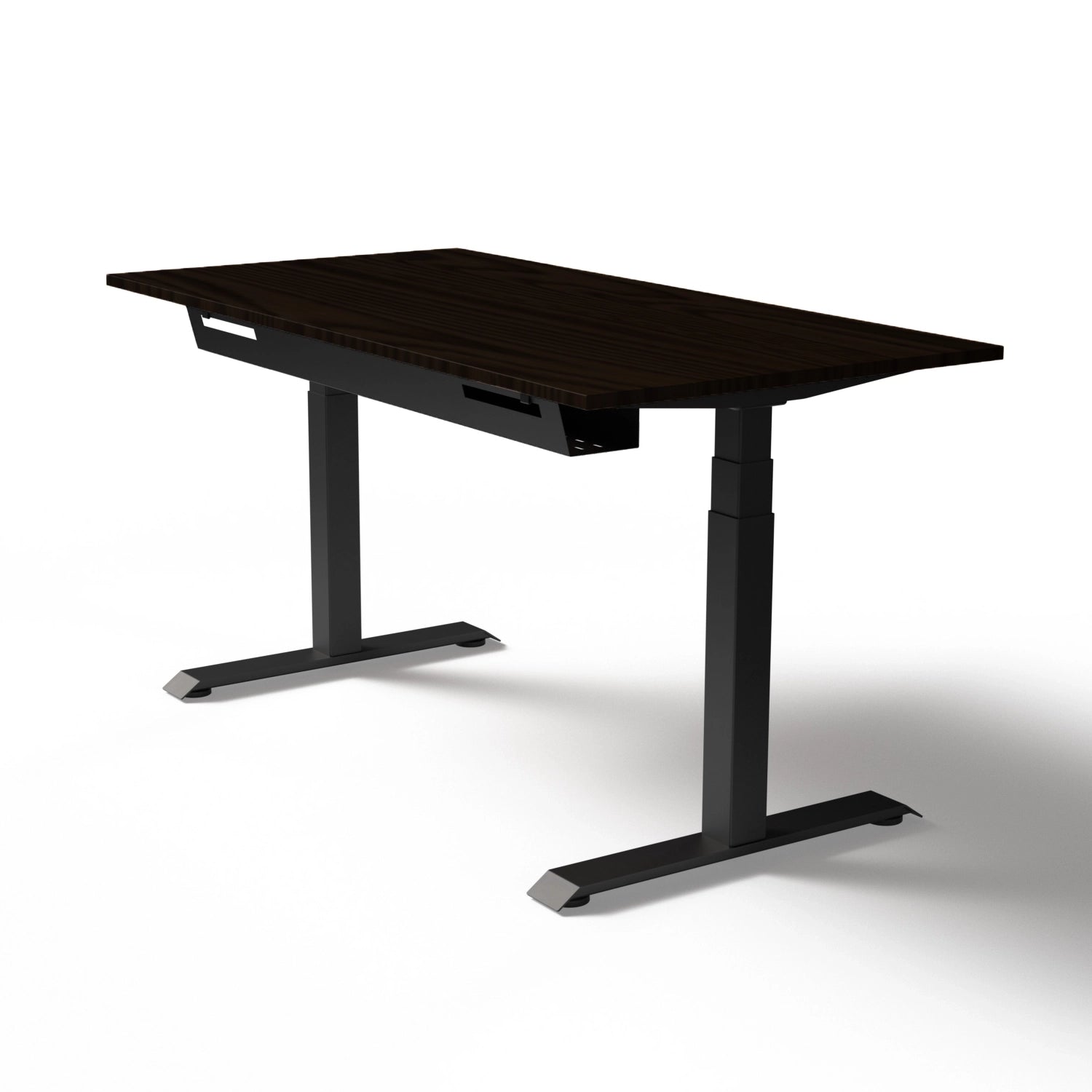Bureau assis debout avec goulotte horizontale