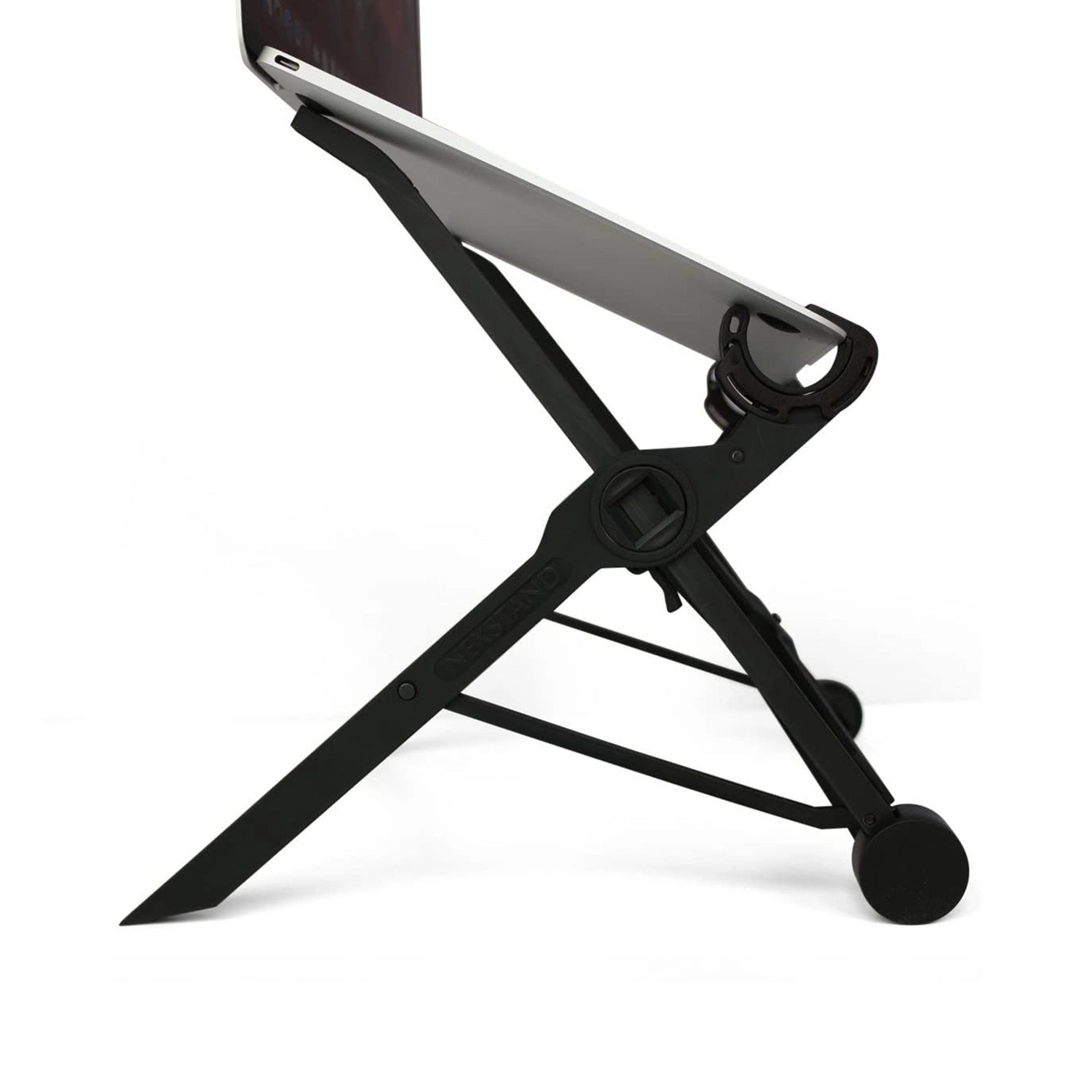 Coté de l'accessoire illustrant le support de l'ordinateur portable