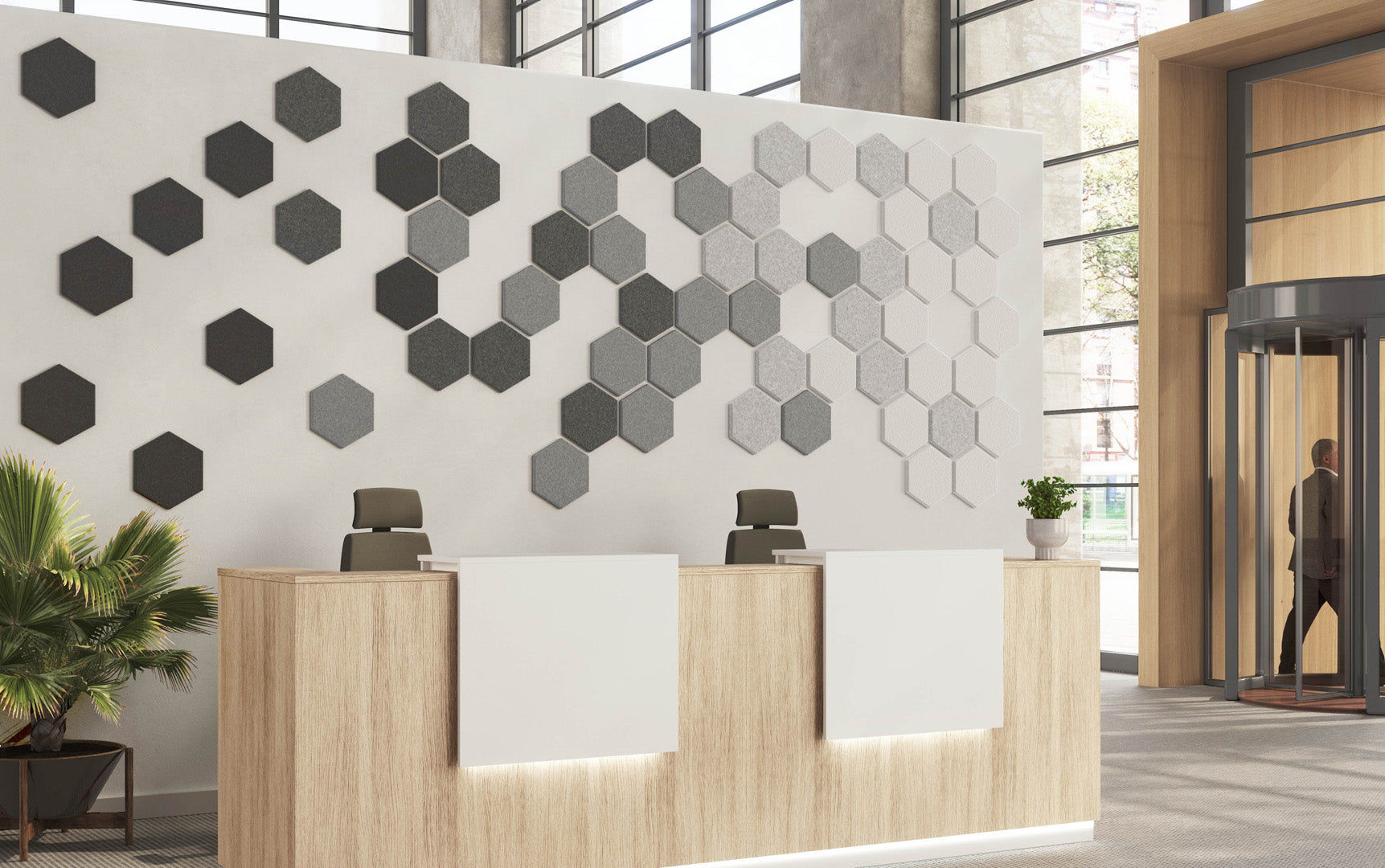Bureau d'accueil ergonomique