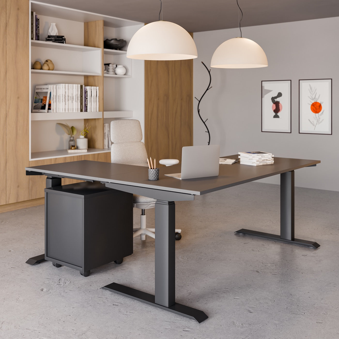 Bureau assis debout couleur noire