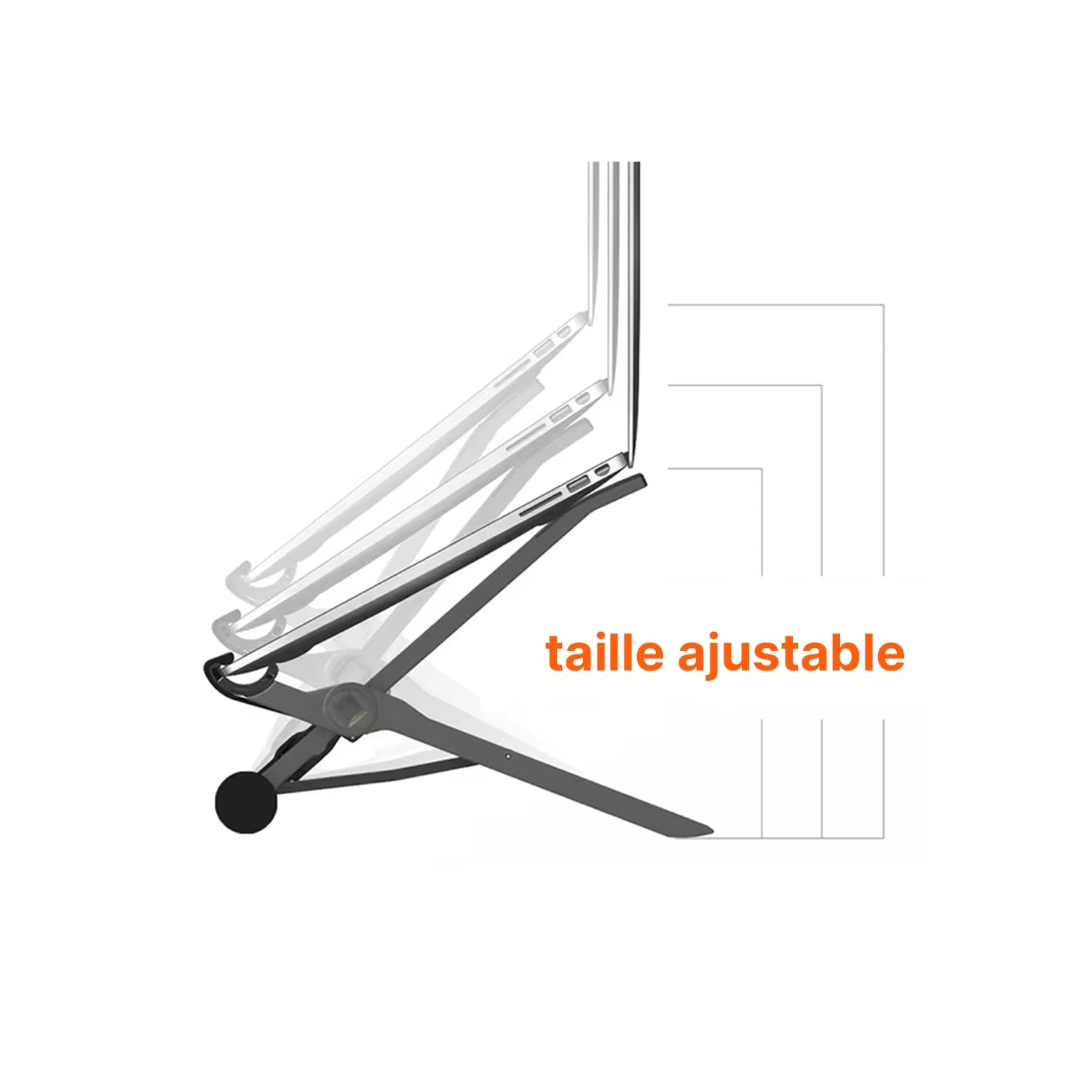 Image illustrant la taille ajsutable de l'objet